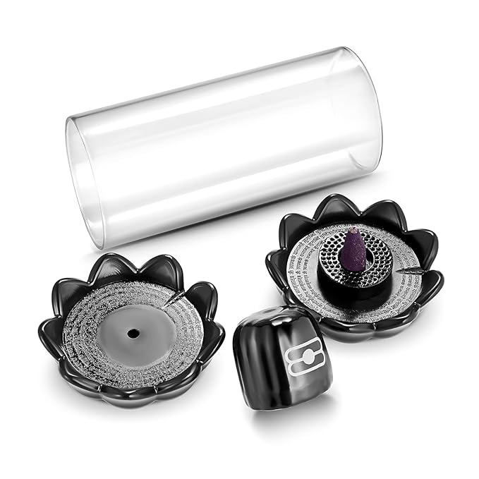 Shivling in Glass Fountain Backflow Smoke Fountain Incense Holder